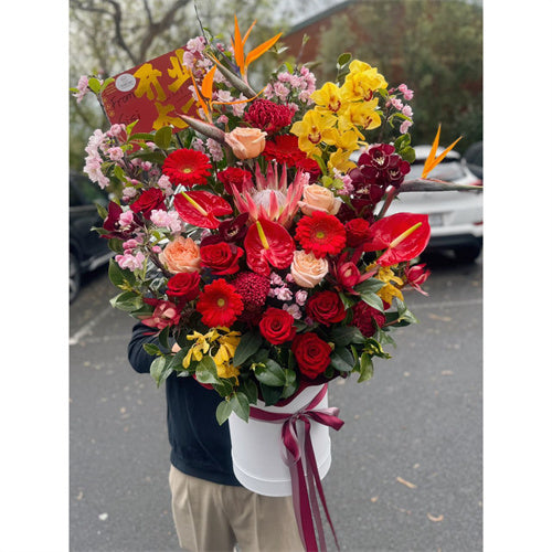 Business Opening Hatbox Flowers - Style 7