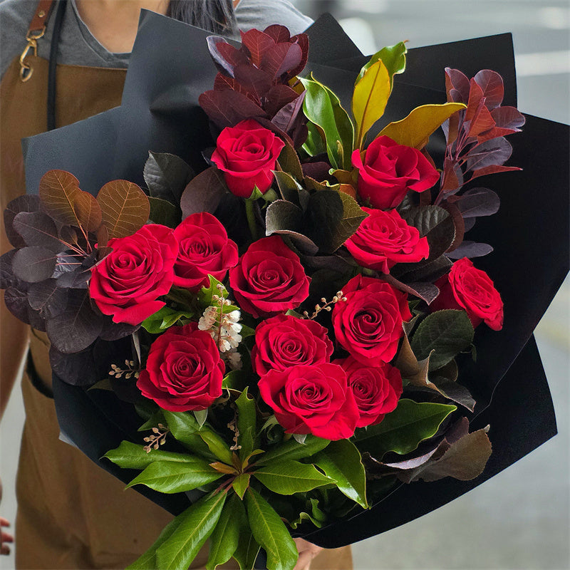 12 Freedom Red Roses Bouquet