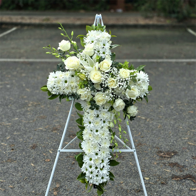 Funeral Crosses #2 65-90cm 丨葬礼十字架丨Funeral Flowers delivery Melbourne
