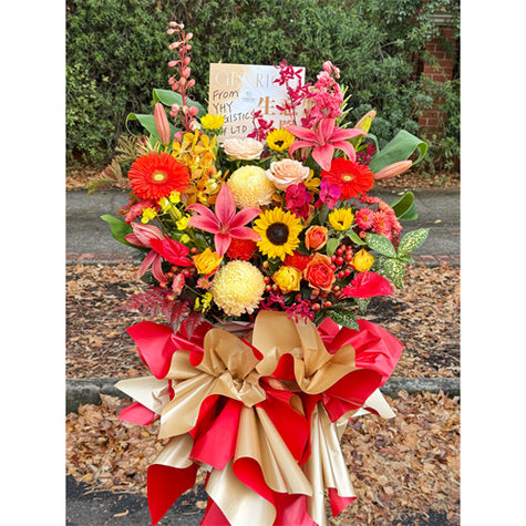 Business Opening Flowers - Modern Style 11 墨尔本开业花篮现代风开业三脚架1.75米