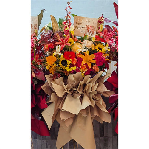 Business Opening Flowers - Modern Style 11 墨尔本开业花篮现代风开业三脚架1.75米