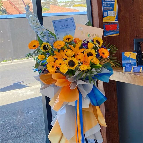 Business Opening Flowers - Modern Style 1 墨尔本开业花篮现代风开业三脚架1.75米