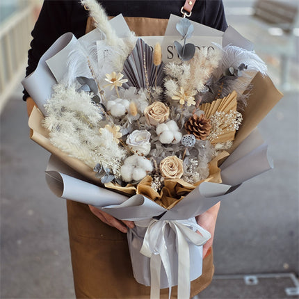 Preserved Flower Bouquet Large - Neutral