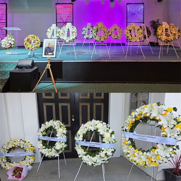 Funeral Wreath #5 White Classic丨Funeral Flowers delivery Melbourne