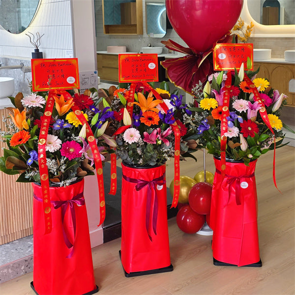 Business Opening Flowers - Traditional 1.3m 墨尔本传统开业花篮