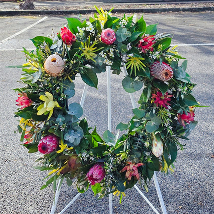 Funeral Wreath #9 Natives丨Funeral Flowers delivery Melbourne