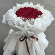 52 Roses & Baby's Breaths Bouquet (White Wrapping)