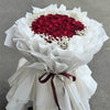 52 Roses & Baby's Breaths Bouquet (White Wrapping)