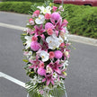 Funeral Spray Tributes #5 White & Pink丨Melbourne Funeral Flowers Delivery