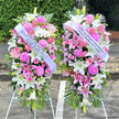 Funeral Spray Tributes #5 White & Pink丨Melbourne Funeral Flowers Delivery