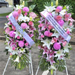 Funeral Spray Tributes #5 White & Pink丨Melbourne Funeral Flowers Delivery