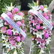 Funeral Spray Tributes #5 White & Pink丨Melbourne Funeral Flowers Delivery