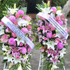 Funeral Spray Tributes #5 White & Pink丨Melbourne Funeral Flowers Delivery