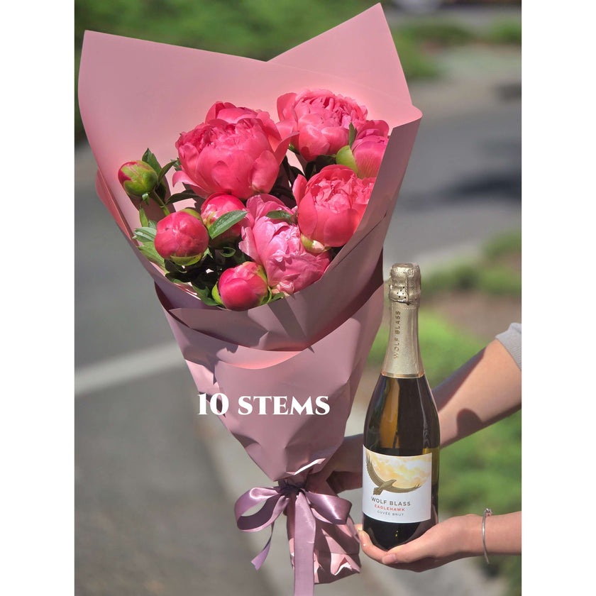 10 Coral Peonies