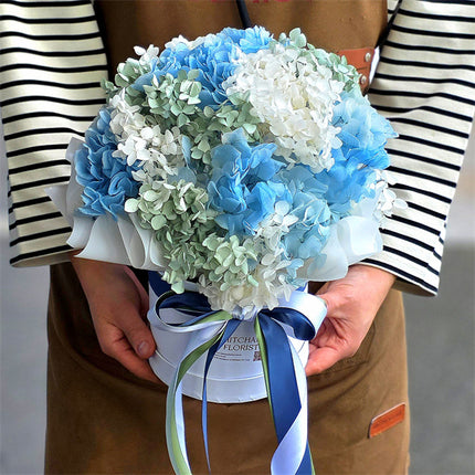 Everlasting Preserved Hydrangea Flower Hatbox Small丨Preserved Flowers丨Dry Flowers Melbourne'