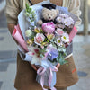 Graduation Flowers丨Pastel Fresh Flowers & Graduation Teddy Bouquet #9