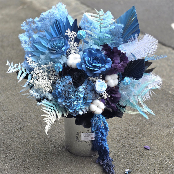 Galaxy Colour Everlasting Preserved Flower Hatbox Large丨Preserved Flowers丨Dry Flowers Melbourne