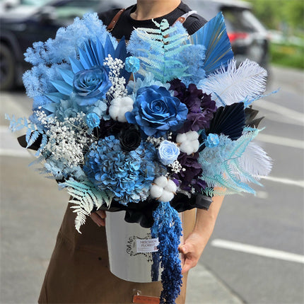 Galaxy Colour Everlasting Preserved Flower Hatbox Large丨Preserved Flowers丨Dry Flowers Melbourne
