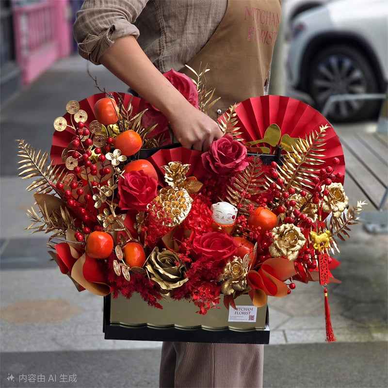 Chinese New Year Flower Basket #1丨The Year of Horse丨墨尔本2026马年年宵花提篮