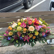 Funeral Casket Spray Flowers #20 80-120cm Bright Seasonal丨Funeral Flowers delivery Melbourne