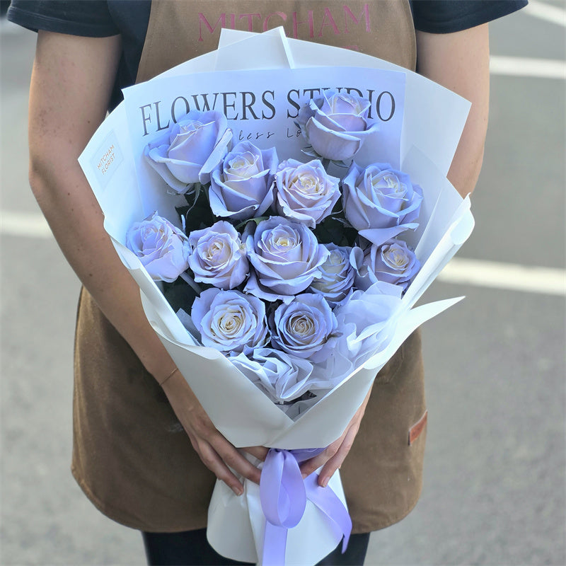 12 Misty Purple Roses