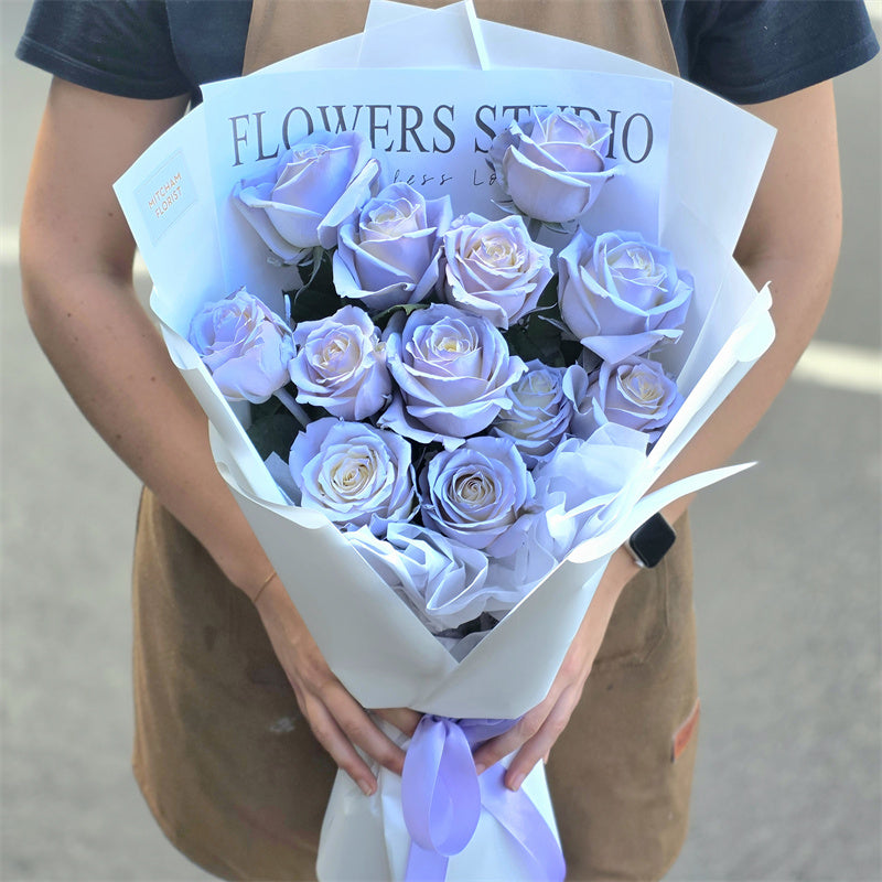 12 Misty Purple Roses