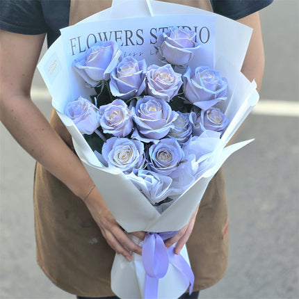12 Misty Purple Roses
