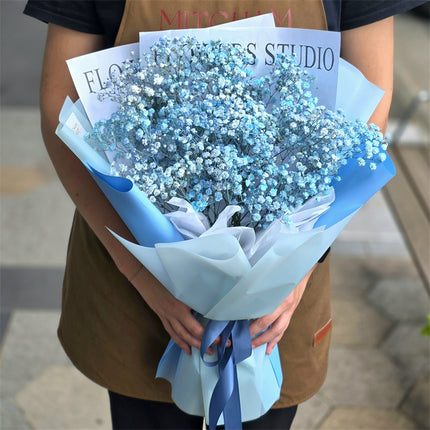 Ice Blue Gypsophila Bouquet