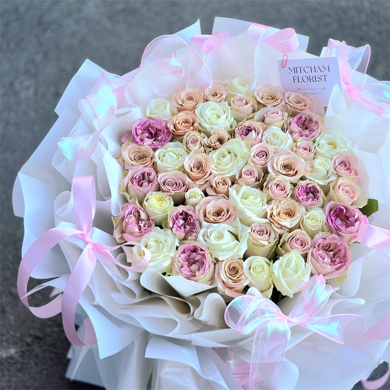 52 Dopamine Colourful Roses Bouquet
