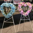 Funeral Heart Wreath #16 30cm/65cm Bright Pink丨Funeral Flowers delivery Melbourne