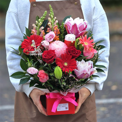 Lucky Cat Floral Box丨招财猫开业花桶小号