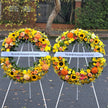 Funeral Wreath #20 Yellow & Sunflowers丨Funeral Flowers delivery Melbourne
