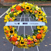 Funeral Wreath #20 Yellow & Sunflowers丨Funeral Flowers delivery Melbourne