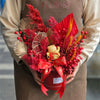 Solar-Powered Lucky Cat Everlasting Flowers Hatbox Small丨太阳能招财猫开业永生花小号