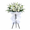Funeral Flower Stand 1.65m All White | Melbourne Funeral Flowers丨墨尔本葬礼全白色系站立式花篮1.65米