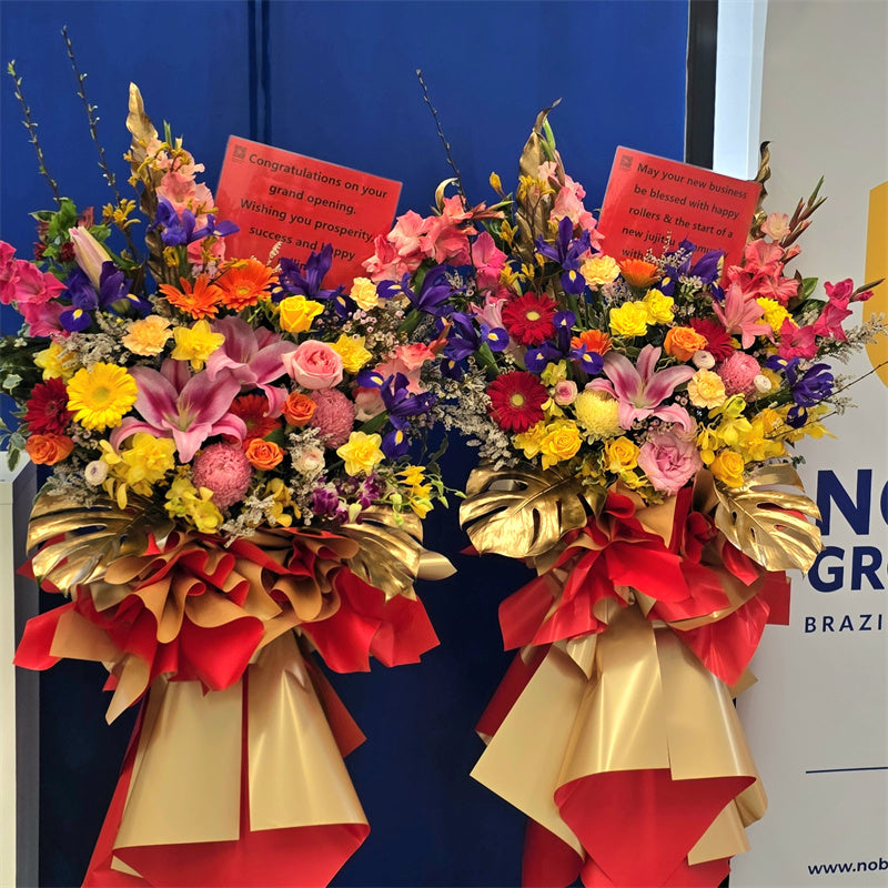 Business Opening Flowers - Modern Style 5 墨尔本开业花篮现代风开业三脚架1.75米