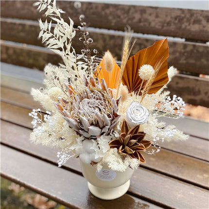 Preserved Flower Pot arrangement - Neutral