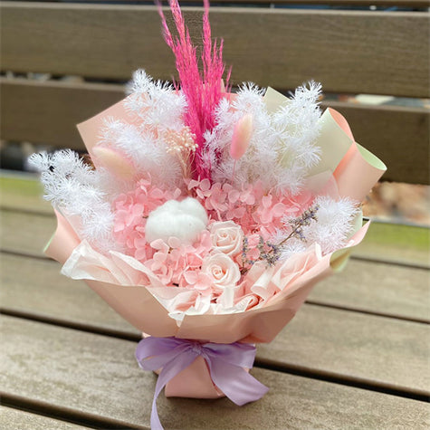 Preserved Flower Bouquet Mini - Pink