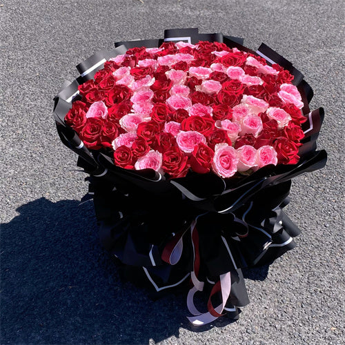 99 Red & Pink Roses
