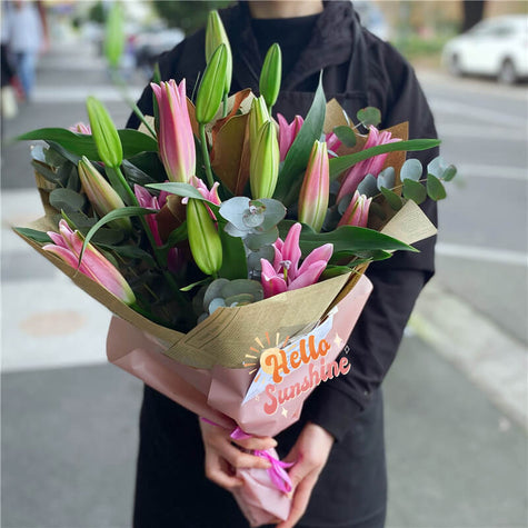 Bouquet of #Pink Oriental Lily