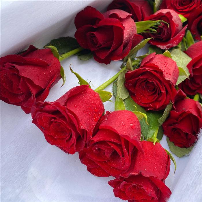 12 Roses Gift Box (more colour) - Mitcham Central Flowers