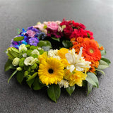 Sympathy Wreath #14 Rainbow